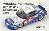 【スパークモデル特注】1/43　ポルシェ997　2008年　カレラカップ　チャンピオン(MX014)Team Sofrev(A. Beltoise MX014）100308の画像
