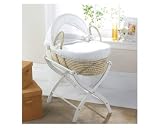 Izziwotnot Palm Moses Basket White Gift