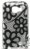 Samsung Transform / M920 Crystal Design Case - Black Lace Design
