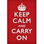 Keep Calm and Carry On (Motivational, Red) Art Poster Print - 24x36