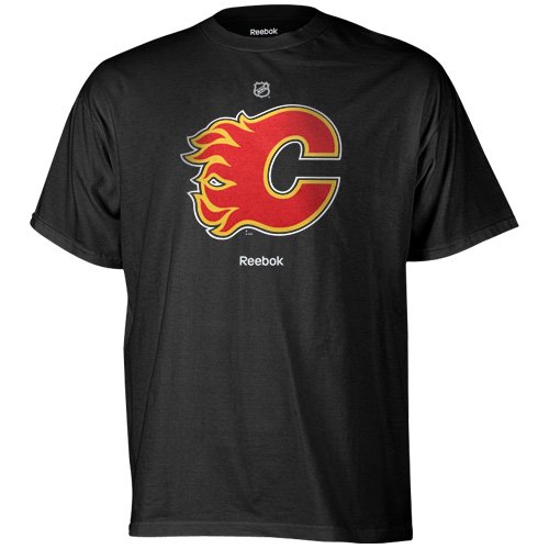 Calgary Flames -Black- Primary Logo Long Sleeve T-Shirt