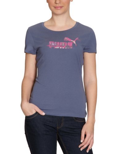 PUMA Damen T-Shirt Large Logo, nightshadow blue-raspberry, L, 819049 04 Preisvergleich