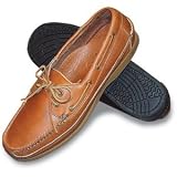 Minnetonka Men's Boat Moc Wide Chestnut Lariat