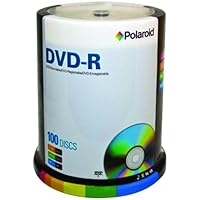 Polaroid PRDVDR0100S DVD-R 4.7GB 120-Minute 16x Recordable DVD Disc, 100-Pack Spindle