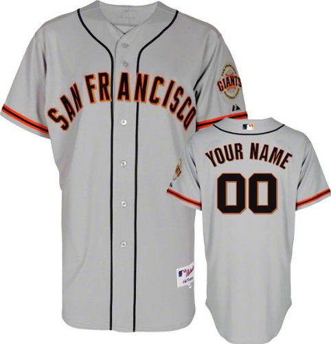 San Francisco Giants Majestic -Personalized With Your Name- Road Grey Authentic Jersey