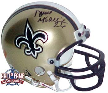 Deuce McAllister Autographed/Hand Signed New Orleans Saints Mini Helmet