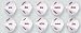 Set of 5 Dices - 10 Sided polyhedral - Word Spanish Numbers