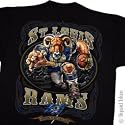 St. Louis Rams Running Back Adult Football 2-Sided T-Shirt