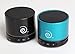 Portable Bluetooth 4.0 Mini Speaker ● Apple, Samsung, Mobile Device & Cell Phone Compatible ● High Quality Speakerphone with Sound Amplifier for Hands-Free Calling by bePowered® ● Turquoise