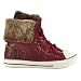 Sneaker-Boots gefüttert FAKE SNAKE deep red