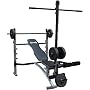 Body Champ Mid-Width Weight Bench with Lat Tower & Arm Curl