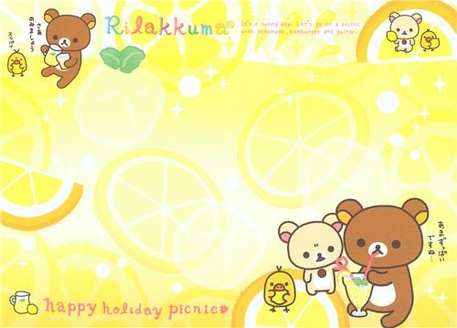 Imagen 4 de Bloc de notas del oso Rilakkuma de picnic con limonada