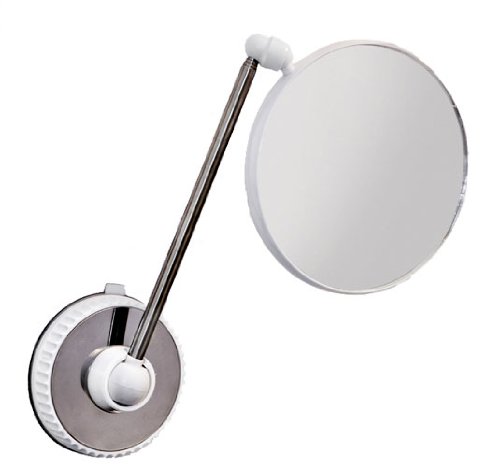 Miroir salle de bains - Miroir grossissant x10 - Double face - Incassable à ventouse