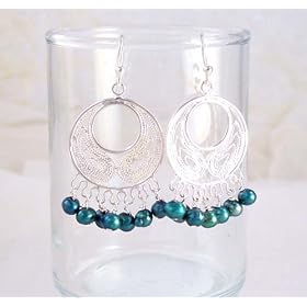 Click here to buy Bohemian Sterling Silver and Pearl Earrings by Sosi B..