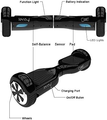 Leray Two Wheels Smart Self Balancing Electric Scooter Unicycle, Personal Transporter, Black