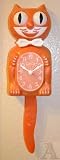 Tabby Cat Orange Kit Kat Pendulum Wall Clock