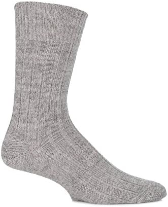 SockShop of London Men's and Ladies' Alpaca Bed Socks (1 Pair)-Natural Grey-Size 9-11