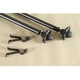 A&F Rod D�cor - NEW Decorative Curtain Rod #40, 48-84 inch, Black by 