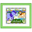 Wild Animals Green Personalized Print