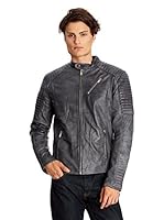 Usual Way Cazadora Piel Kristos (Gris)