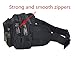 TOP-UP Strongest Men's Multi-Functional Waist Pack Waist Bag Fanny Bag for Hiking Camping,Travel and Other Outdoor Activities (Black)