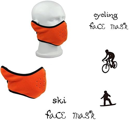 Lilyy Motorcycle Cycling Bicycle Bike Polar FleeceHalf Face Mask (orange)