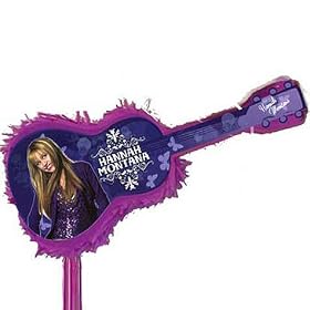 Hannah Montana Guitar Shaped 24in x 10 1 2in Pull String Pinata by Factory Card and Party Outlet