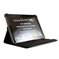 GALAXY Tab 10.1 Folio Case with 360 Degrees Rotating Stand for Samsung GALAXY Tab 10.1 Wi-Fi (Black) By GSAstore