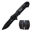 ShoXx.� Set: WALTHER Messer - Black Tac Knife (5.0715) + RWS QUICK-SHARP Messersch�rfer + Holster (P18)
