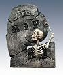Cracked Tombstone & Skeleton Prop