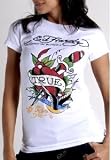 Ed Hardy - Ed Hardy True Swallow Love Bird Tunic Shirt in White, womens size M