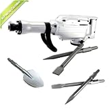 Neiko 6-Piece Electric Jack Hammer with Extra Spade and Chisels Accessories