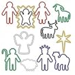 Pk of 12 Faith Bands Shaped Rubber Bands: NATIVITY