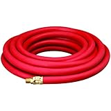 Amflo 552-25AE Red 300 PSI Rubber Air Hose 3/8" x 25' With 1/4" MNPT End Fittings