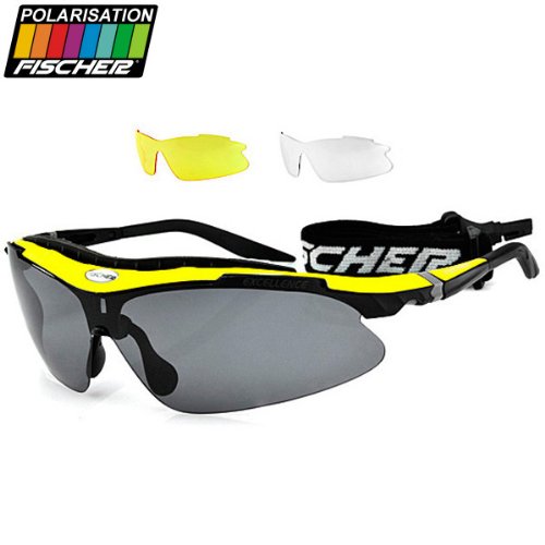 FISCHER ® MULTI Sportbrille Skibrille + 3 Wechselgläser ANTI-FOG / BAND BÜGEL SYSTEM