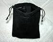 Medium Velvet Black Pouch With Drawstrings