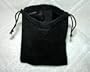 Medium Velvet Black Pouch With Drawstrings