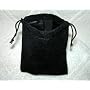 Small Velvet Black Pouch With Drawstrings