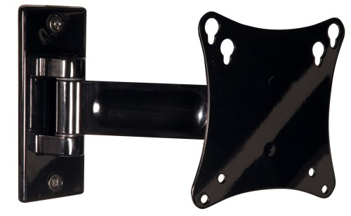 Peerless PP730 Pivoting Arm Wall Mount for 10 to 22 Flat Panel Displays Gloss Black
