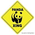 PANDA CROSSING - Sign - xing signs bear zoo china gift