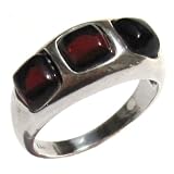 Cherry Amber and Sterling Silver Ring