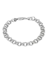 14K White Gold Ladies Bracelet. Length 8 in. Total Item weight 9.6 g.