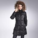 Jessie G. Women's Down Parka Coat with Raccoon Fur Trim
