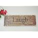 Decorative Wooden Wall Plaque with Inspirational Saying Laugh