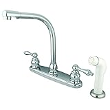 UPC 663370000072 product image for Kingston Brass KB711AL Victorian High Arch Kitchen Faucet with Sprayer, 7-Inch,  | upcitemdb.com