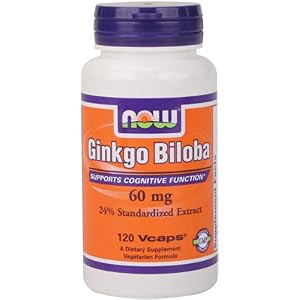 NOW Foods Ginkgo Biloba 60Mg, 120-Vcaps by Now Foods