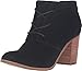 TOMS Women Lunata Lace Up Bootie - Black Suede (Black)