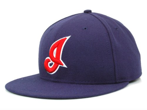Cleveland Indians NEW ERA Fitted Baseball Hat- Navy