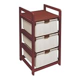 Badger Basket Company Three Drawer Hamper/Storage Unit in Cherry