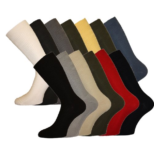 HJ Hall SOFTOP EXTRA EXTRA WIDE No Elastic Sock COTTON HJ191
